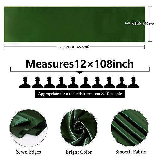 Forest Green Table Runners 20 Pack 12x108 inch Silk Satin Smooth Fabric by B-COOL - Used condition - Image 3