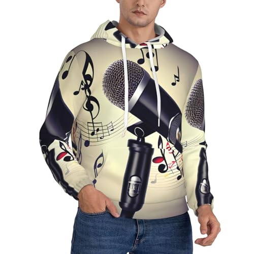 Sweat à capuche musique hommes pull à manches longues imprimé pour un cadeau unique
