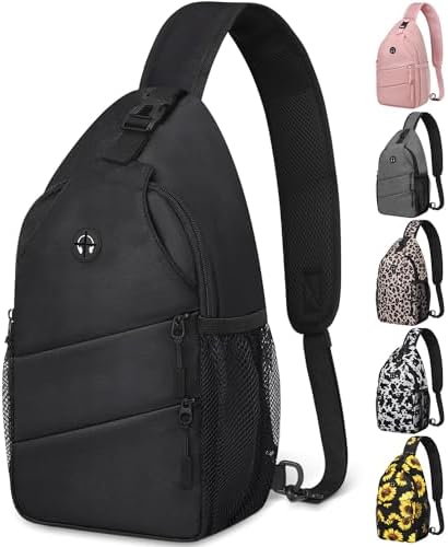 Crossbody Bags for Women Men Trendy Sling Bag Bakpack Casual Chest Bag with Convertible Shoulder Strap