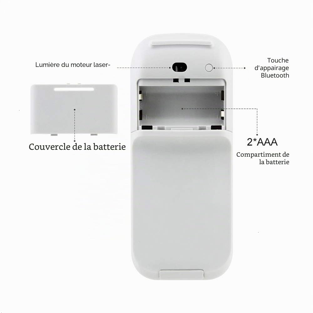 Souris Bluetooth Arc Touch, Souris de Voyage Bluetooth Pliable (BLACK)