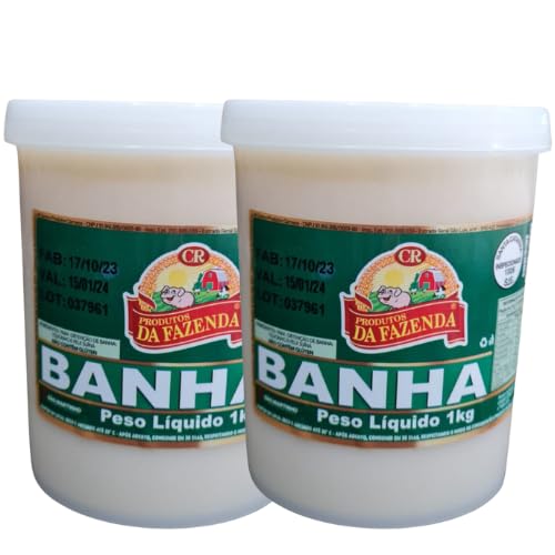 2 Kg Banha de Porco Gordura Suina Pura e Artesanal
