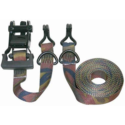 Keeper – 1.25” X 16' Camo Ratchet Tie-Down With J Hooks, 2 Pack - 1,000 Lbs. Working Load Limit #TOP29