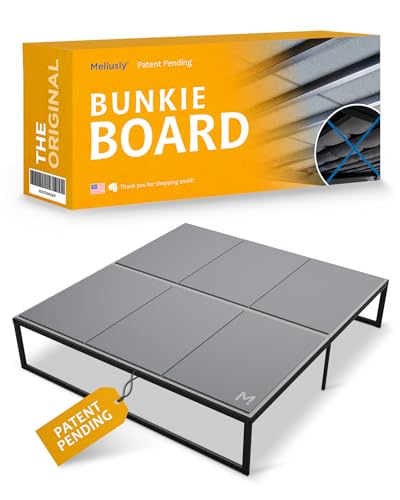 Meliusly Heavy Duty 10mm Bunkie Board King Size (76x80'') Patent Pending Low Profile Bed Board Design - Breathable, Noise Minimizing, Moisture Resistant Bunkieboards, Low Profile Bed Support