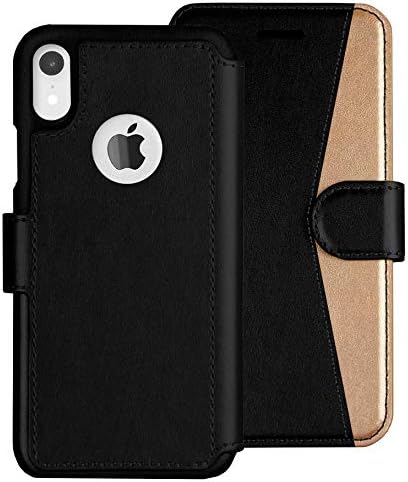 LUPA iPhone XR Wallet case, Durable and Slim, Lightweight with Classic Design & Ultra-Strong Magnetic Closure, Faux Leather, Golden Dusk, for Apple XR
