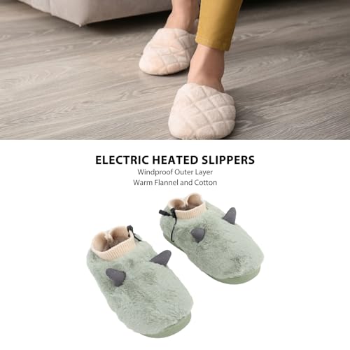 Pantuflas Eléctricas Calefactables con USB Talla 40-41 Verde miniatura 4