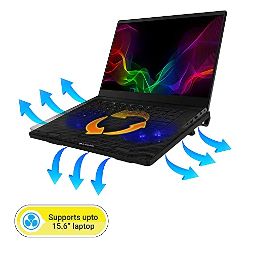 (Refurbished) Zebronics, ZEB-NC3300 USB Powered Laptop Cooling Pad with Dual Fan, Dual USB Port and Blue - Image 5