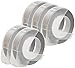 Produktbild 5er Pack weiß auf glänzend silber 9mm x 3m Prägeetiketten (selbstklebend, kunststoff) kompatibel für Dymo Omega und Junior Etikettenprägegerät
