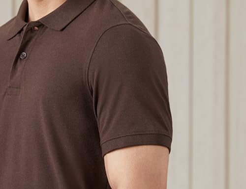 Image of Amazon Brand - Symbol Men's Cotton Rich Solid Polo Tshirt | Collar Tshirts | Half Sleeves | Plain-Regular Fit (Available in Plus Sizes and Combo Pack of 2)