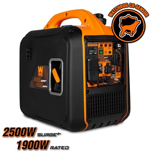 Image of WEN 2500-Watt Inverter Generator, Quiet, Portable, and Lightweight with Fuel Shut Off and CO Watchdog (56250iX)