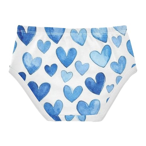 Girls' Cotton Briefs Toddler Cotton Underwear for Baby Girls Blue Watercolor Heart2