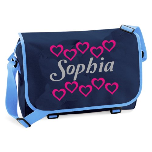 Cartable fille bleu marine Edward Sinclair 41cm résistant pour protéger les grands cahiers