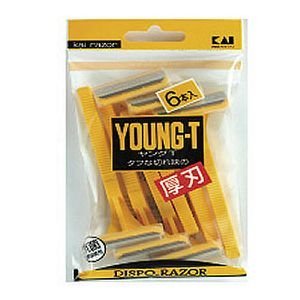 貝印 ヤングT-6 (6本入) 使い捨てカミソリ