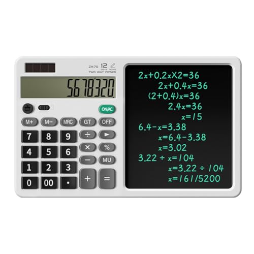 Calculateur de carte mathématique 6 pouces blanc avec écran et stylet