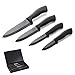 SILBERTHAL Keramikmesser Set schwarz - 4 Küchenmesser aus Keramik in edler Geschenkverpackung