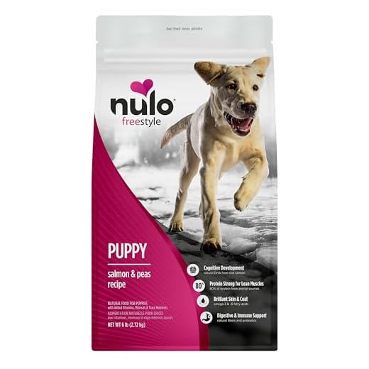 Nulo Freestyle Dry Puppy Food - Salmon & Peas, Premium Grain Free Dog Food for Puppies, Natural, High Protein Kibble with DHA, Omega 3 & Probiotics, for Small and Medium Breeds, 6lb Bag