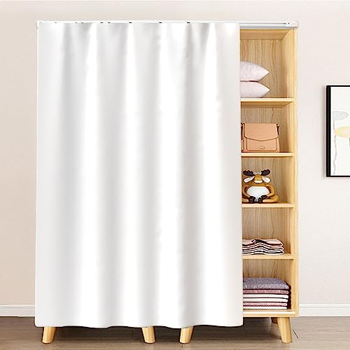 Cortinas opacas simples para armarios y puertas a prueba de polvo, para estantes, cubierta de puerta de armario sin polvo, 100 x 160 cm, elegante y funcional, ideal para la nización del hogar