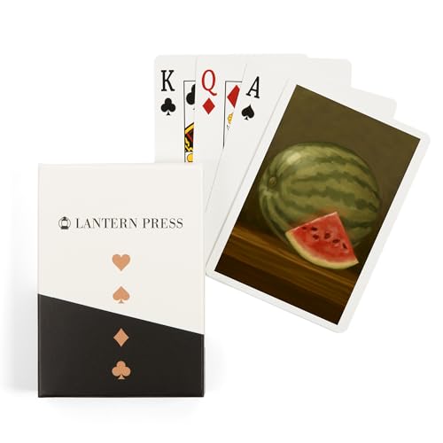 Lantern Press Watermelon, naipes de póker, 52 cartas