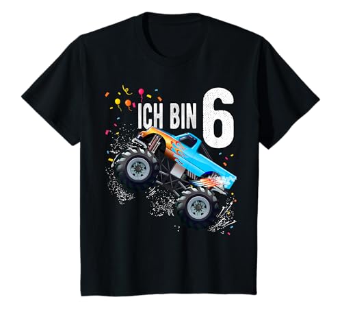 6 jahre Junge Mädchen Geburtstag Shirt Monster Truck T-Shirt
