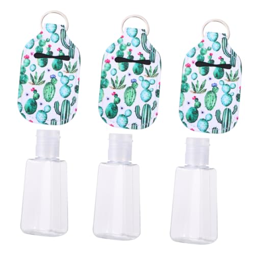 HONMEET 3set Travel Hand Bottles Covers Neoprene Portable Refillable Bottles for Body Lotion Soap