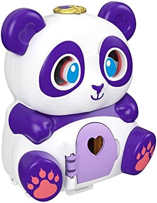 Polly Pocket GTM58 Flip & Find Panda Compact, Flip Feature Creates Dual Play Surfaces, Micro Doll, Panda Figure & Surprise Reveals, Great Gift for Ages 4 Years Old & Up, 10.0 cm*5.0 cm*9.0 cm
