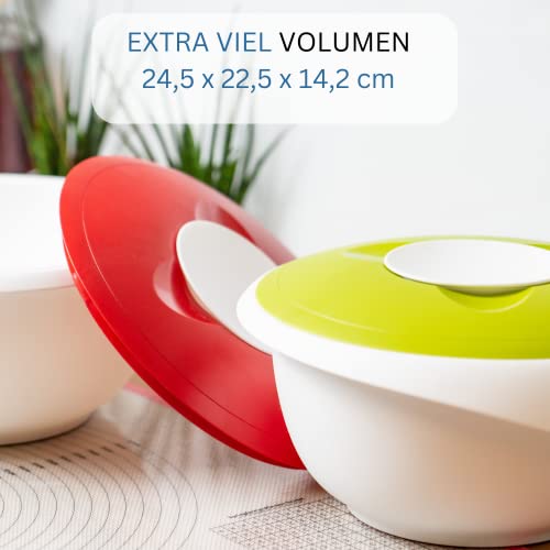 Westmark Bowl Mezclador 2 Piezas con Tapa 3.5 L Gris Oscuro/Rojo miniatura 7