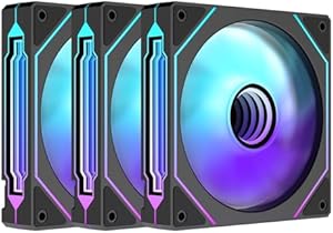 💎 75% MEGA DEAL! TZMRIT Prism 4 Pro RGB Lüfter 120mm Schwarz,5V 3PIN Motherboard Synchronisierbarer 4PIN Spiegel PWM ARGB PC Gehäuse Lüfter (Black1-X3)