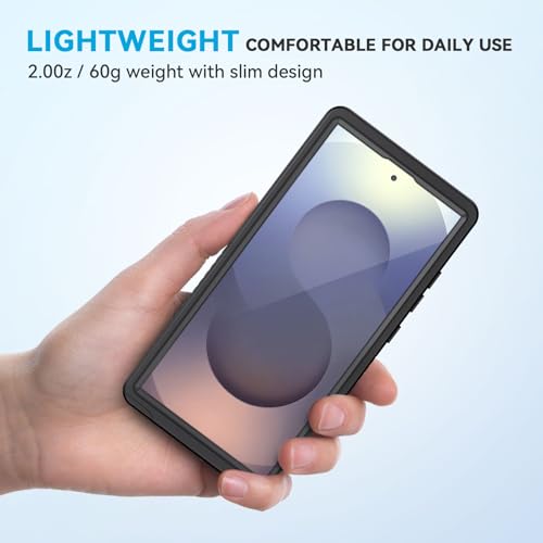 Image of Lanhiem for Samsung Galaxy S25 Ultra Case, IP68 Waterproof Dustproof, Built-in Screen Protector, Rugged Full Body Shockproof Protective Cover for Galaxy S25 Ultra 5G 6.9 Inch, Black