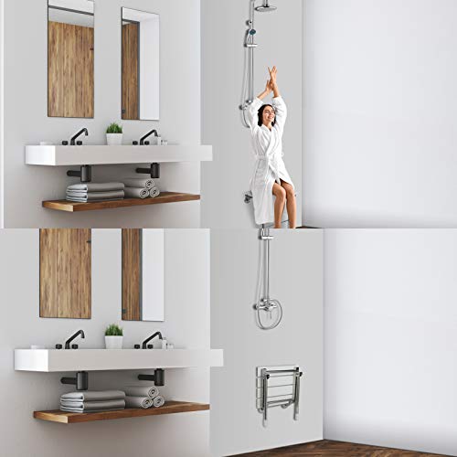 Sedile Doccia Pieghevole, Montaggio a Parete