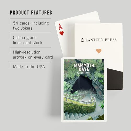 Lantern Press Mammoth Cave National Park Poker 52 cartas miniatura 3
