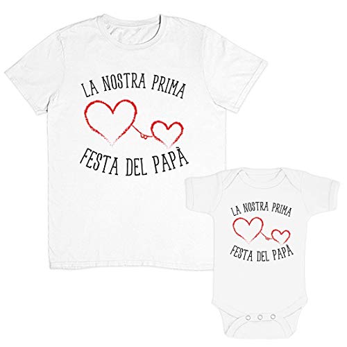 La Nostra Prima Festa del papà Coppia di Maglia e