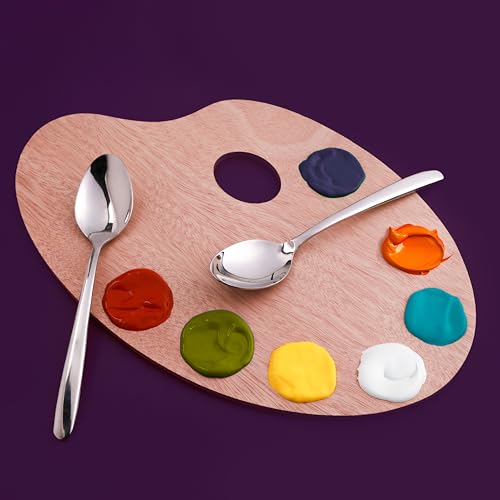 Image of GROX Curve Medium Spoon - Set of 6 | Silver | 17 cm | 304 Stainless Steel 18 /8 | Daily Dining Spoon