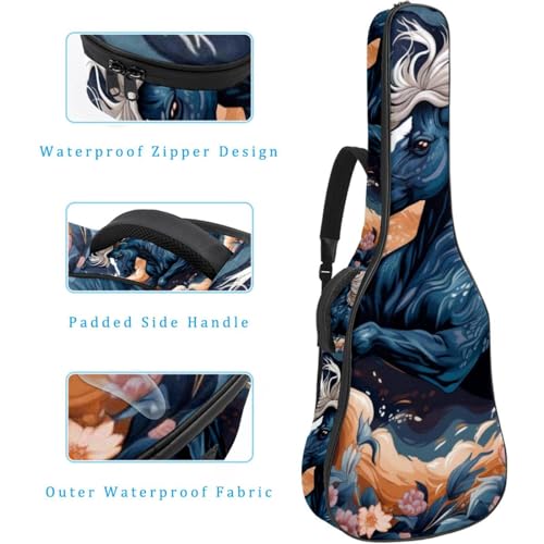 JRHEJTFZ Housse pour guitare acoustique de 1,9 cm d’épaisseur, imperméable, durable et élégant, imprimé cheval blanc, Multicolore., 42.9×16.9×4.7 in, Motif imprimé tendance - Les Beatles, Paul McCartney, John Lennon, RIngo Starr, George Harrison JRHEJTFZ Housse pour guitare acoustique de 1,9 cm d'épaisseur, imperméable, durable et élégant, imprimé cheval blanc, Multicolore., 42.9x16.9x4.7 in, Motif imprimé tendance – Image 5