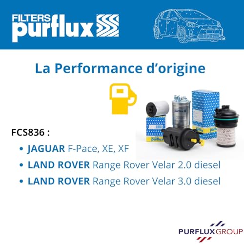Filtre à carburant PURFLUX FCS836 protège le système d'injection Land Rover