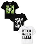 The Children's Place,Baby Boys,and Toddler All Holidays Short Sleeve Graphic T-Shirts,Multipacks,Ghouls/Got it Mama/Son of Witch 3-Pack,2 Years (Apparel)