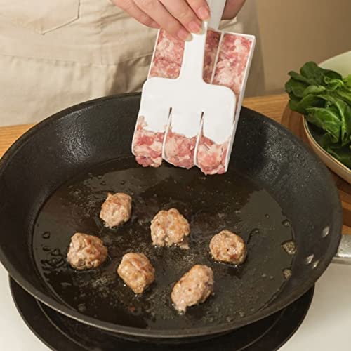 1 Set Meatball Maker Plastic, 3 in 1 Meat Baller Spoon with Cutting Spade Multifunction Ice Cream Scoop DIY Meatball Making Set