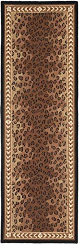 Tapete decorativo SAFAVIEH Chelsea 2'6 x 6' negro y marrón miniatura 3