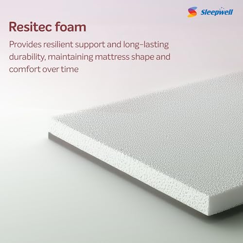 Image of Sleepwell Durafirm Classic Mattress | Rebonded Foam| Extra Firm, Quilted Top & Anti-Sag | Single Size | 75x36x5 | 10 Yr Warranty