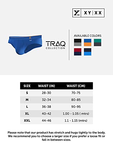 Image of XYXX Men's Traq Super Combed Cotton Regular Fit Solid Antibacterial Briefs with No Marks Waistband (Pack of 2)