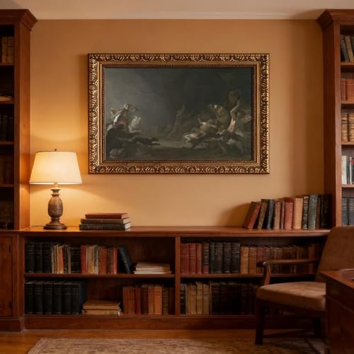 Impression sur toile A Witches Sabbath Cornelis Saftleven décoration murale pour bureau cadre