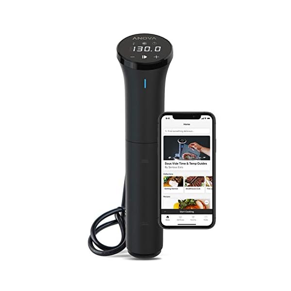 Anova Culinary AN400-US00 Nano Sous Vide Precision Cooker, 12.8″ x 2.2″ x 4.1″, Black