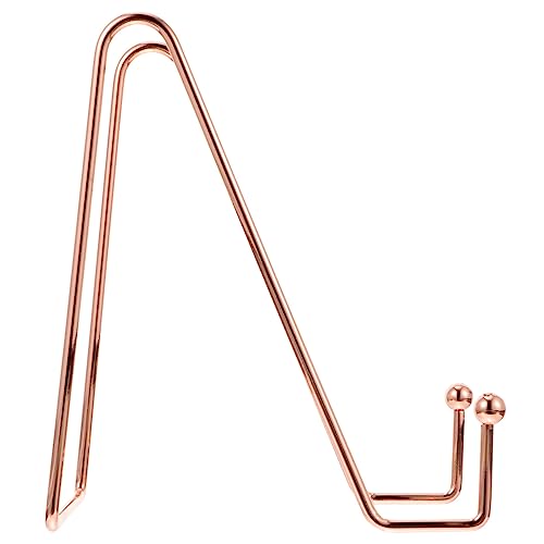 TOPPERFUN Multifunctional Iron Display Stand Simple Desktop Holder for Photos Magazines and Plates Nordic Style Metal Easel for Home Decor