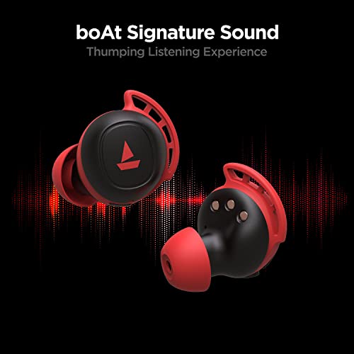 Image of Boat Airdopes 441 Pro Bluetooth Truly Wireless in Ear Earbuds with mic, Upto 150 Hours Playback, Signature Sound, IPX7, BT v5.0, Type-c Interface and Capacitive Touch Controls(Raging Red)