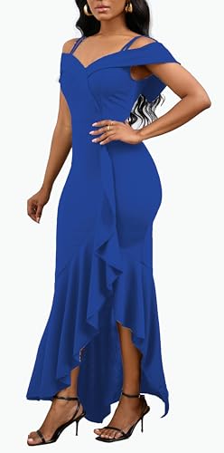 Image of FairyLove Women's One Shoulder Sleeveless Formal Ruched Bodycon Fashion Dress Belted Cocktail Dresses