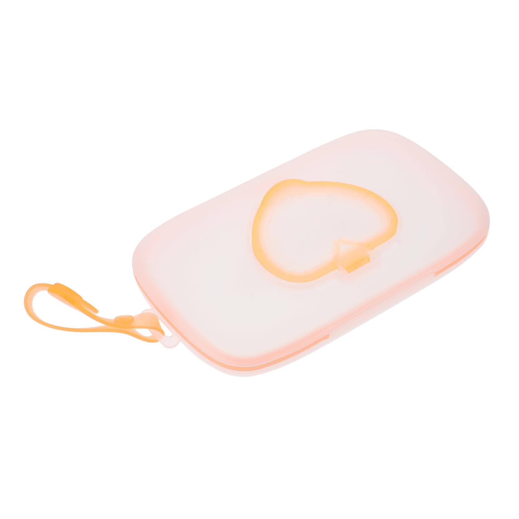 ERINGOGO 1pc Love Wet Tissue Box Wipe Holder Bags Portable Wipes Dispenser Baby Wipes Dispenser Portable Wet Tissue Case Wipe Container Girl Newborn Pp Plastic Rack Box, 22X13.5CM, Orange