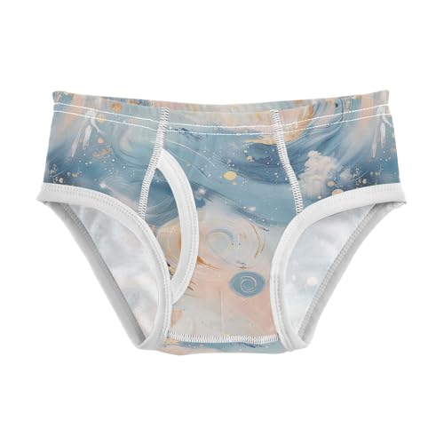 visesunny Boys Cotton Underwear Watercolor Fantasy Galaxy Planet Printed Toddler Soft Training Briefs Size 2T-8Y for Kids