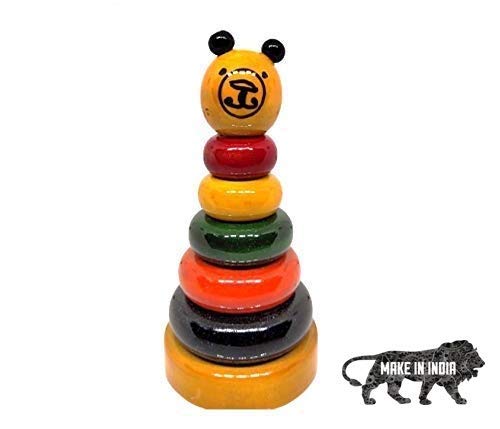 Gift Equals Love Wooden Stacking Rings Toy Handmade and Bright Multicolor (1 Year+) - Early Development Hand-Eye Coordination & Motor Skills Game for Toddler(Small) (B08Y8RHSNC) Amazon Price History, Amazon Price Tracker