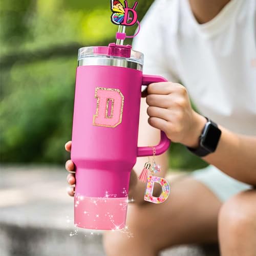 Image of Mity rain 6PCS Cup Accessories for Stanley Cup 30oz 40oz | Tumbler Initials Cute Decoration for Stanley Letter D