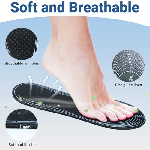 4 pares de plantillas universales transpirables para zapatos miniatura 2