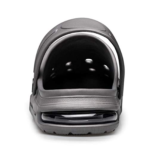 Sillenorth Garden Clogs Men Water Shoes Beach Shoes Slippers Sandals Air Cushion Lightweight Comfortable Dark Gray #TOP4