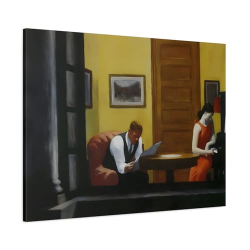 Lienzo decorativo para pared Room in New York Hopper, 100 x 75 cm (horizontal)